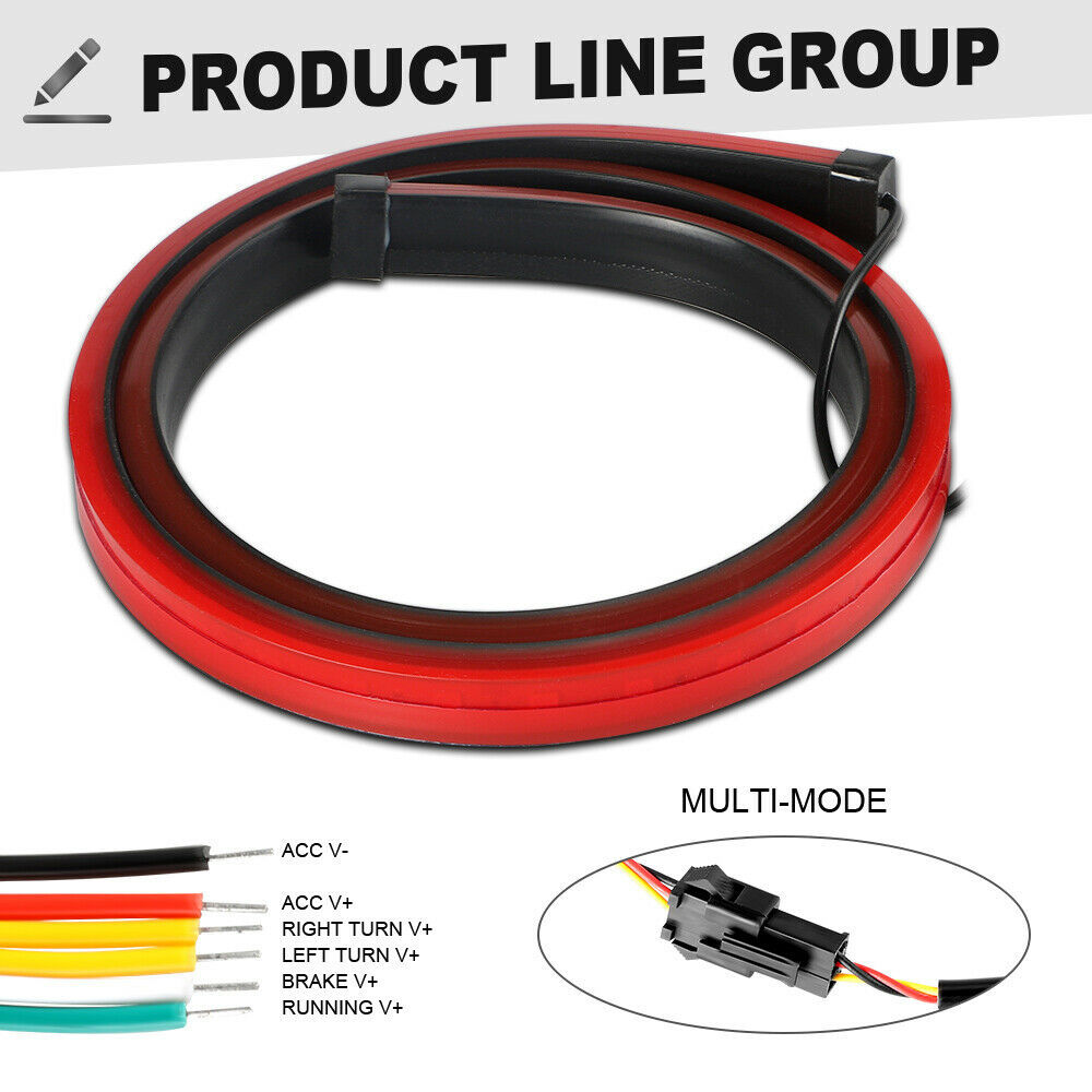 Lámpara de advertencia anti-colisión trasera de automóviles vidrio trasero LED decoración fluorescente barra de freno de alto nivel modificada flash de explosión