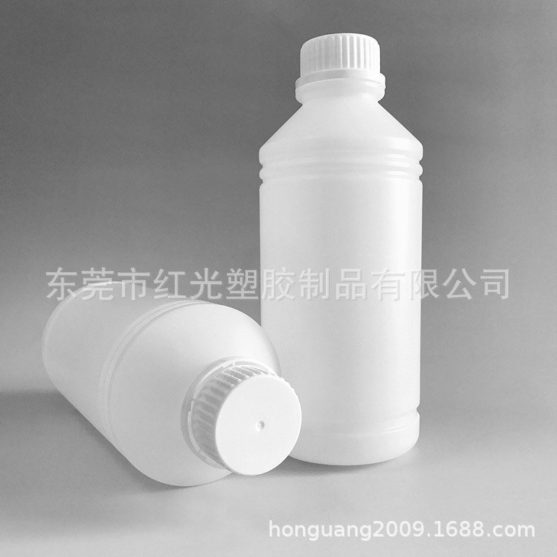 厂家定制环保PE材料日用品圆形塑料瓶白色带盖塑料瓶