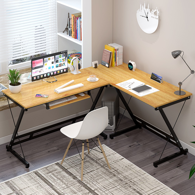 电脑桌家用转角书桌书架组合台式办公桌现代简约经济型省空间桌子