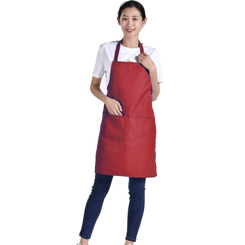 围裙酒红色