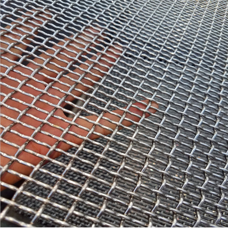 亿阔镀锌编织方孔沙石筛网煤矿化工过滤轧花网厂家不锈钢轧花网