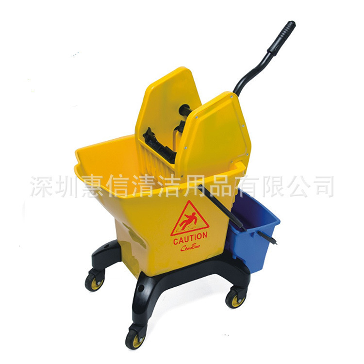 Super Treasure Press Single Barrel Water Squeezer B- 044B Hotel Cleaning Mop Squeeze Bucket Mop Bucket 35 litres