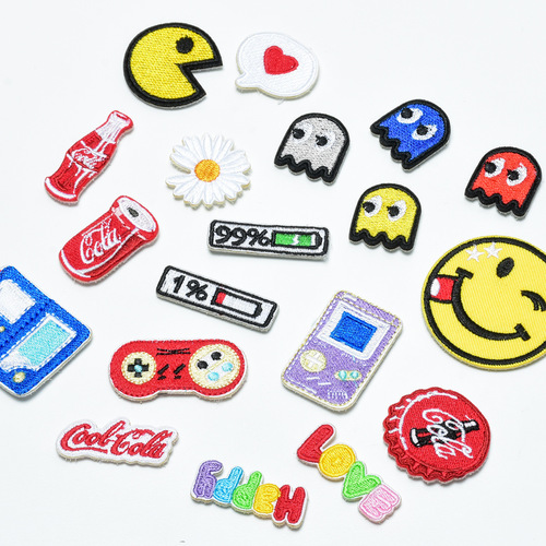 Air Force One adapts to Blazer video game pixel shoes Velcro stickers cartoon ghost self-adhesive emoticon love cloth stickers