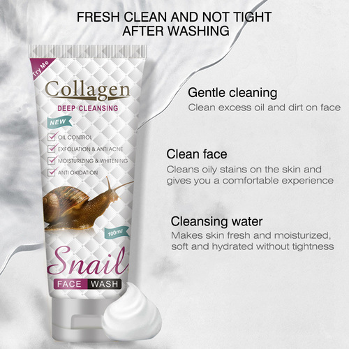 Peimeii cross-border collagen snail facial cleanser cleans pores facial cleanser wholesale facial cleanser