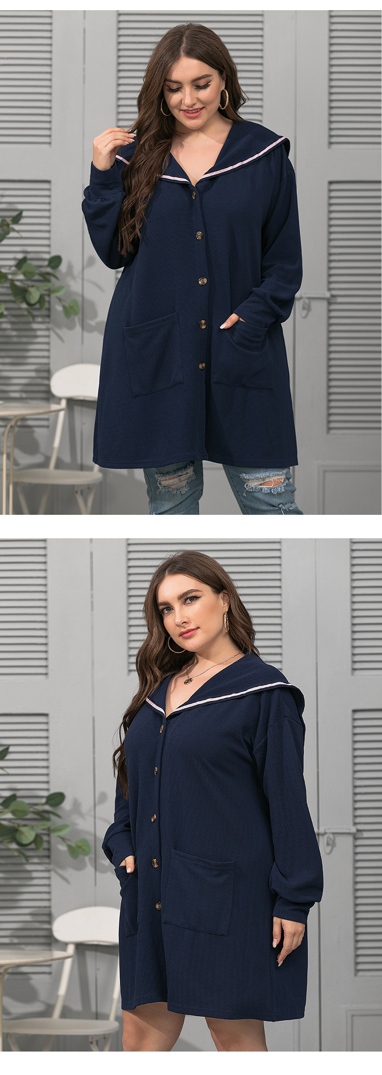 Fashion Solid Color Long Sleeve Jacket NSJR17183