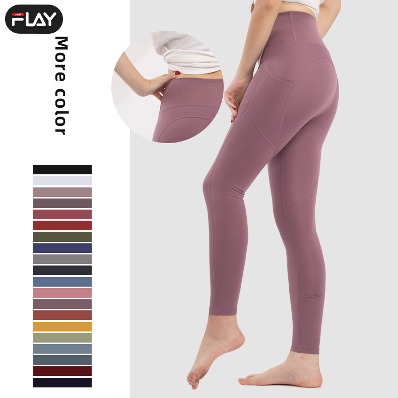 歐美新款提臀瑜伽褲女錦綸高腰彈力透氣緊身運動跑步健身褲可定制