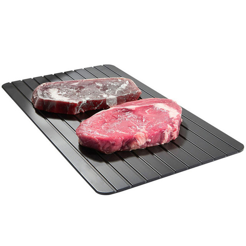 跨境新款亚马逊个性铝质解冻盘牛排冷冻食物肉类快速解冻板