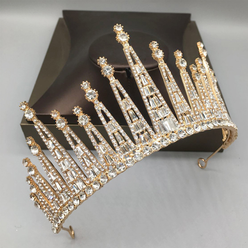254g Weight Crown Hair Accessories Type 1 Piece Quantity Wedding, Engagement Occasion Alloy Material Crown Pattern All Seasons Season Women's Gender Plating Design Elegant, Modern Style Style Elegant Modern Style Women's Crown Alloy Plating Crown 1