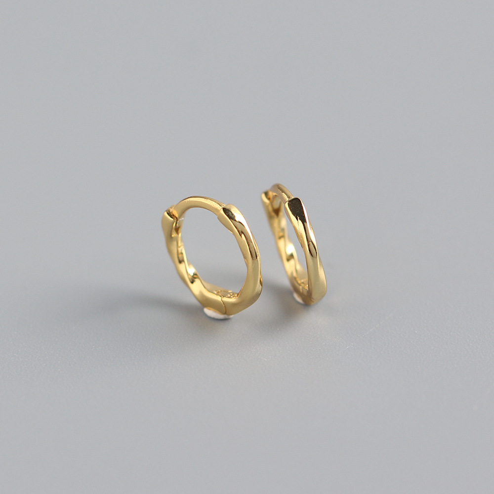 6g Weight 0.03µm Gold Plating Thickness Electroplating Gold Plating Process 925 Sterling Silver Ear Needle Material 18K Real Gold Plated, Platinum Plated Plating Material 1 Pair 925 Sterling Silver Solid Color Earrings