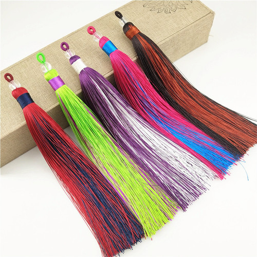 17cm long tassel pendant pendant tassel fan tassel accessories with loop ice silk tassel thread