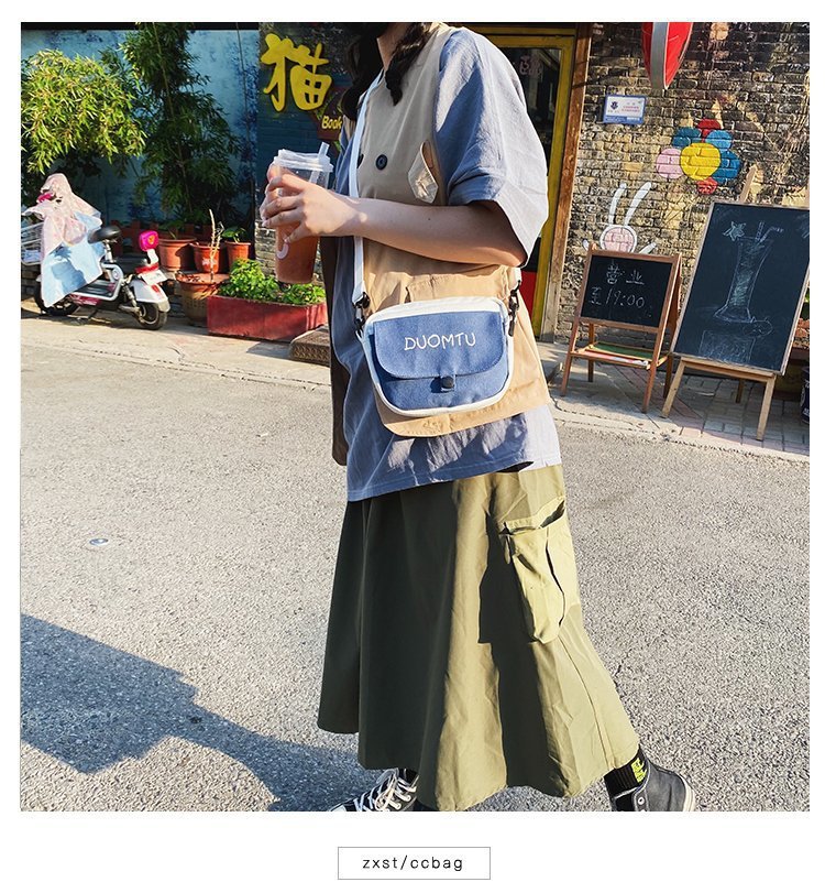 Canvas Kleine Tasche Für Frauen 2020 Neuer Stil Ins Japanische Antike Niedlich Und Vielseitig Student Kunst Schulter Umhängetasche display picture 23