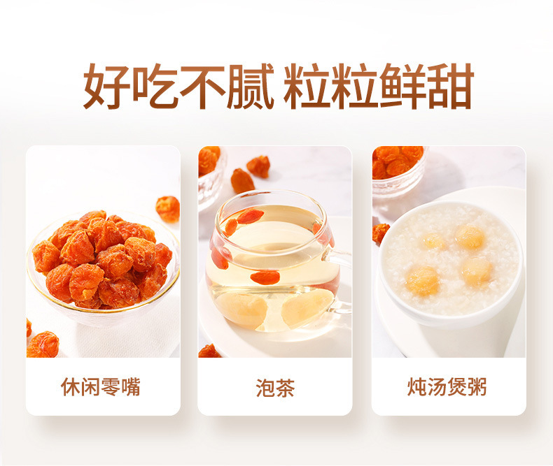 Dried Longan Meat Seedless Guiyuan Rou 168g Jar for Tea and Soup preparation