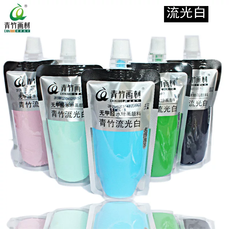 Green bamboo white pigment handheld gouache, 50 colors, 100 ml