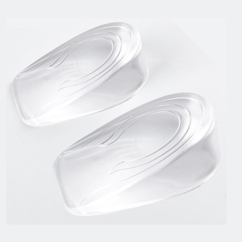 Transparent silicone heightening pad for men and women invisible inner heightening 1/2/3CM half pad anti-slip heel shock-absorbing insole