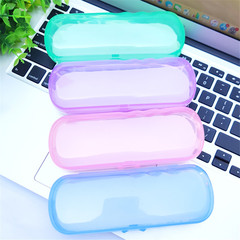 廠家批發時尚可愛近視老花彩色透明兒童 塑料膠盒眼鏡盒印字大號