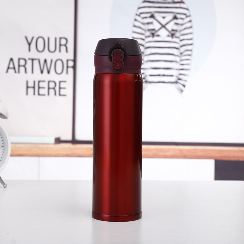 Taza termo de acero inoxidable taza de rebote taza de guisantes taza de deportes portátil coche gran capacidad termo taza