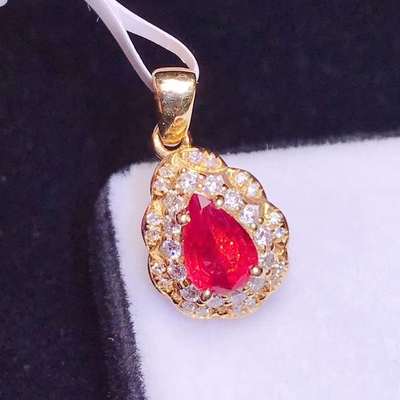 Jewellery Jewelry Factory customized Guangzhou 18K Set natural Ruby Pendant