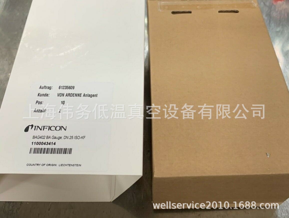 Inficon BAG402 BA GAUGE DN25 hot ion gauge bayard alpert