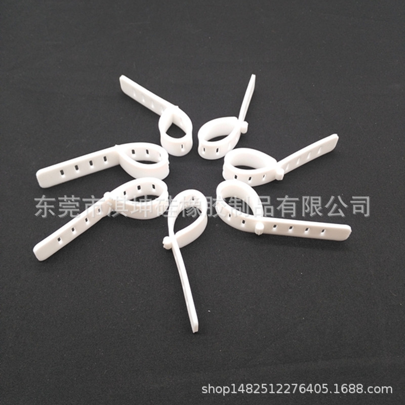 东莞厂家免费拿样硅胶束线带数据线绑带 收纳神器硅胶扎带