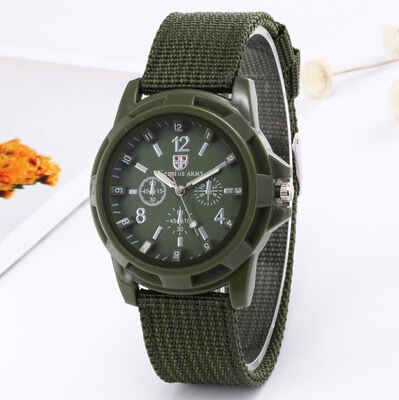New casual business multifunctional outdoor luminous men's watch men's watch cloth strap student watch quartz watch