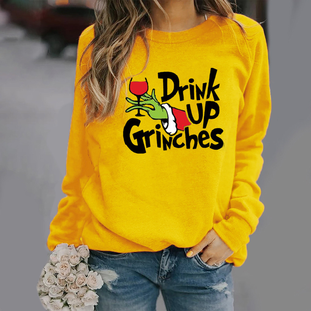 Festival Occasion Round Neck Neckline Regular Fit Fit Type Hoodies & Sweatshirts Long Sleeve Printing Casual Cartoon Letter