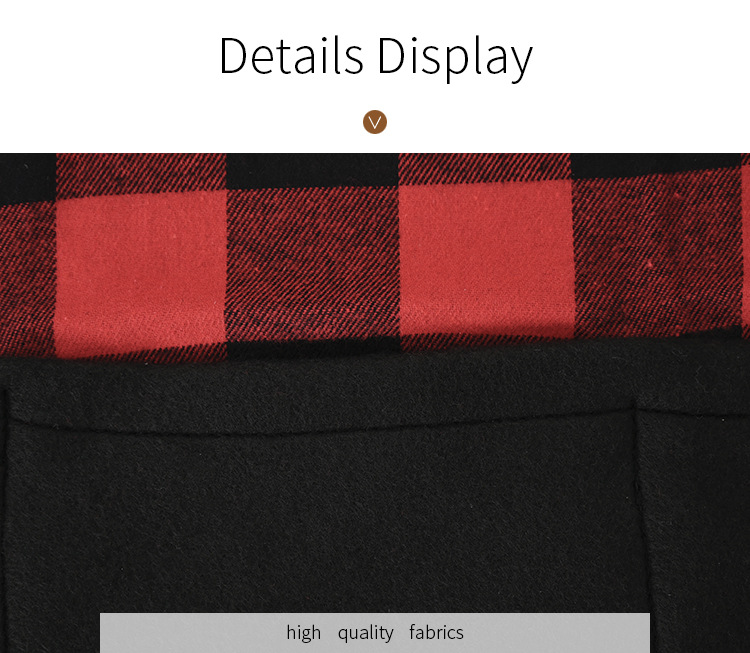 Christmas Decoration Supplies Red And Black Plaid Apron display picture 9