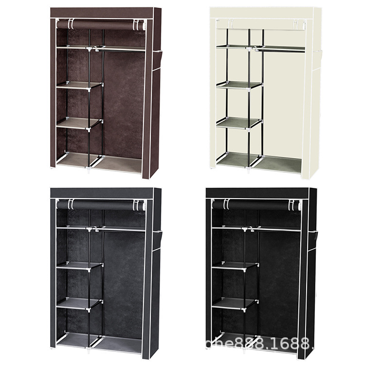 跨境电商亚马逊爆款简易无纺布衣柜防尘收纳挂衣柜衣橱衣架收纳柜