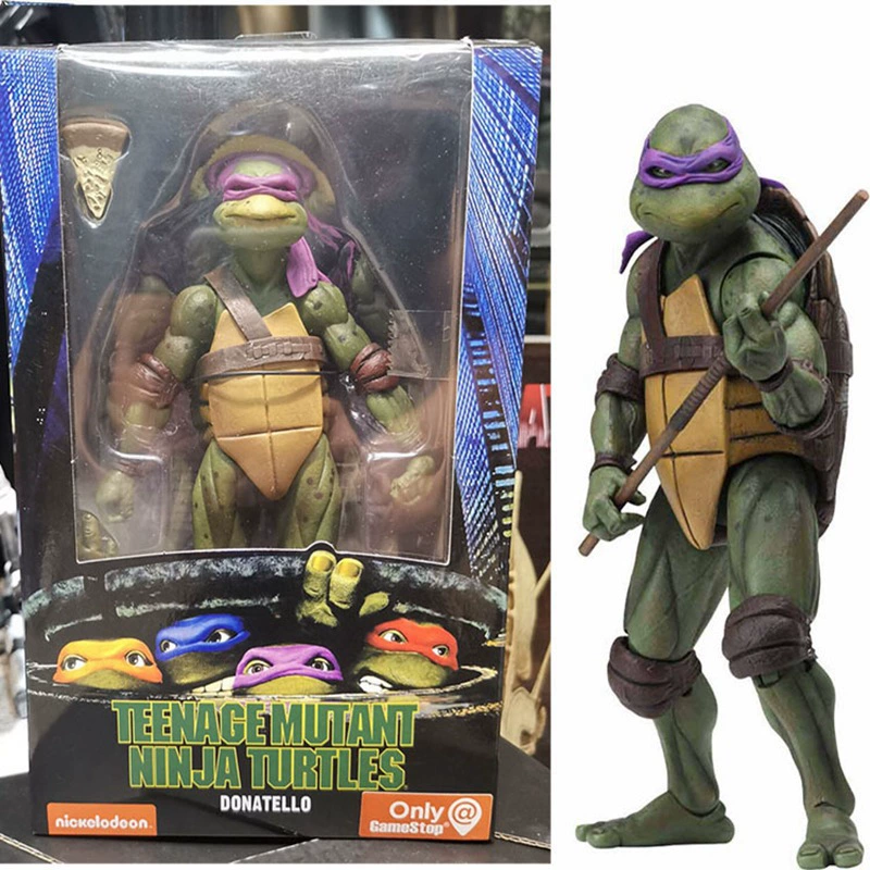 NECA Ниндзя черепашки 1990 года выпуска, лимитированная версия, кукла 7 дюймов, подвижная модель
