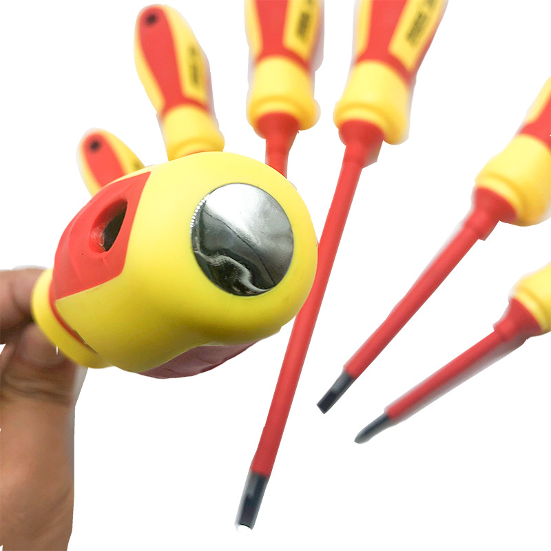 Pluma de medición de dos colores de plástico de alta gama con destornillador ligero de doble uso Cruz palabra hogar herramientas de reparación industrial