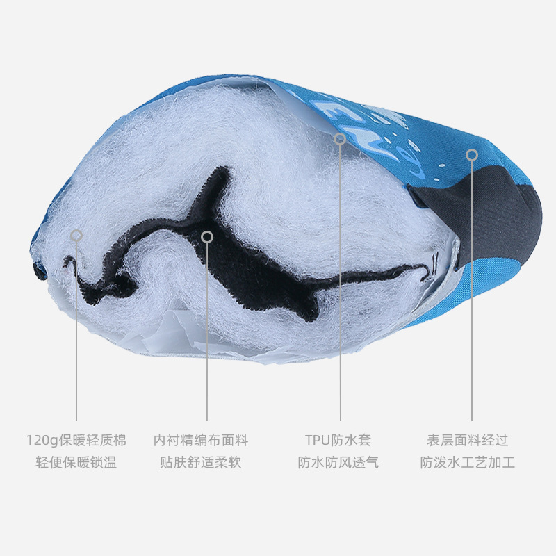 廠家直供冬季兒童連指手套 現(xiàn)貨批發(fā)卡通防水防滑寶寶并指手套