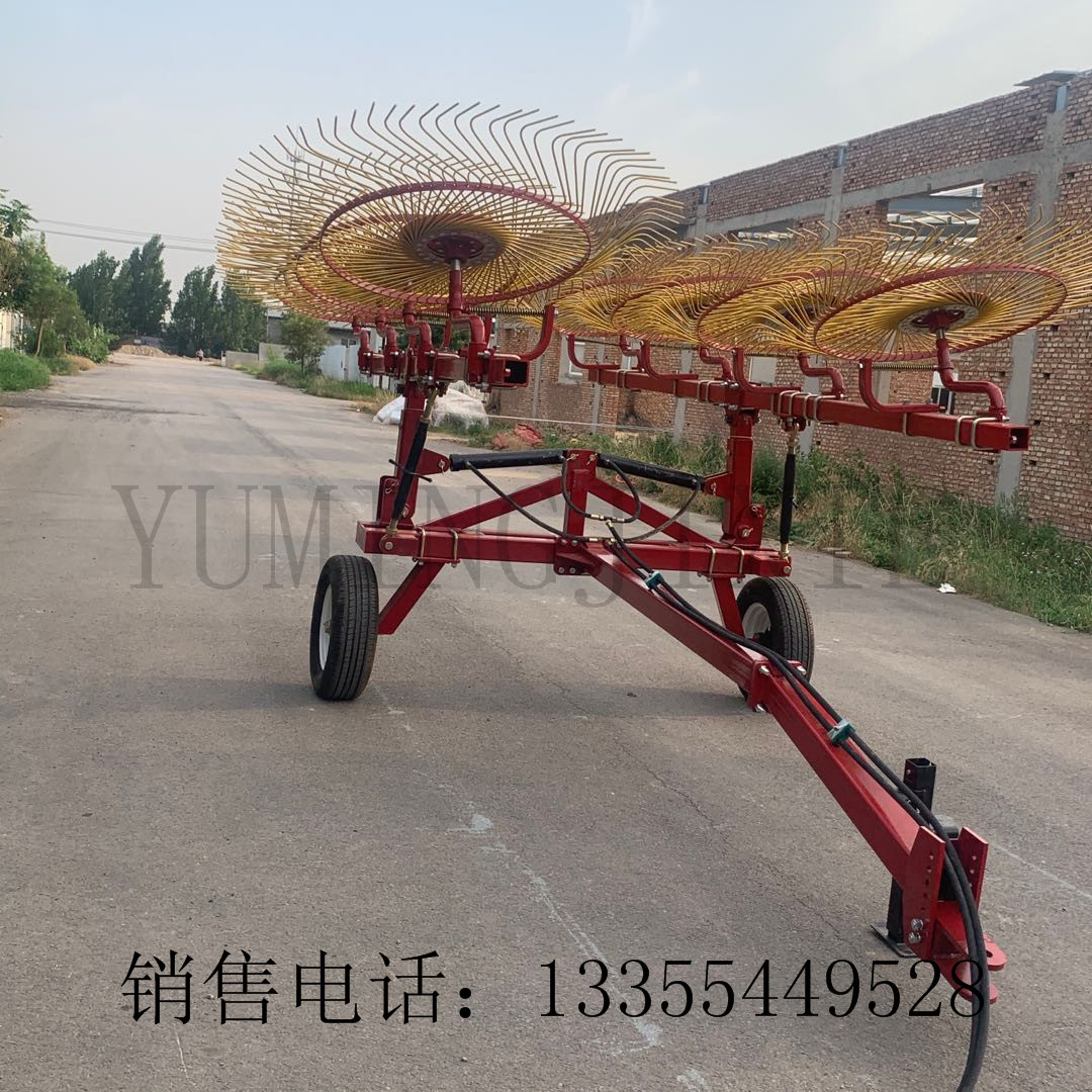 厂家供应仿地形方梁指盘搂草机 东北地区搂草筢子 秸秆牧草收集器