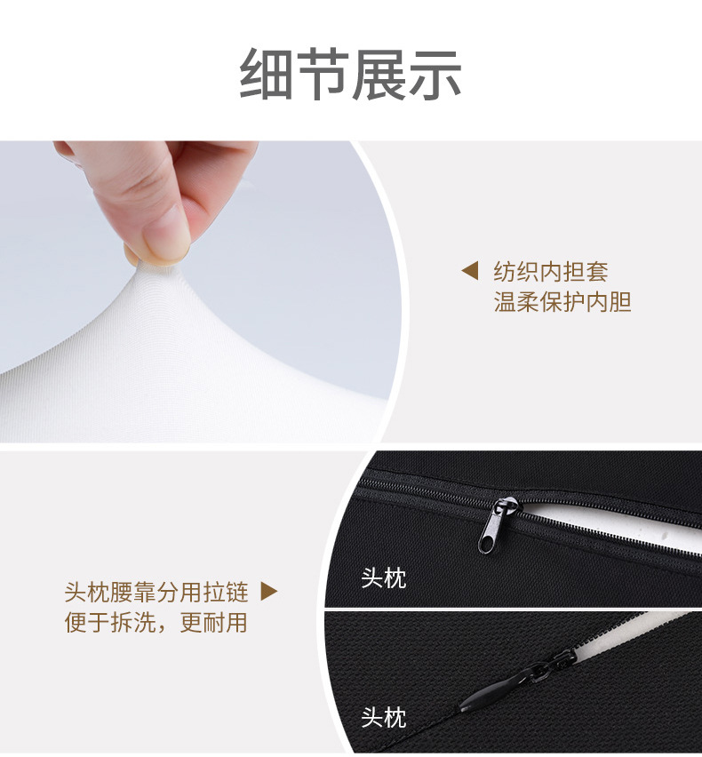 Aichewu New Car Headrest Lumbar Support Neck Pillow Seat Lumbar Pillow Space Cotton Car Lumbar Pillow Waist Cushion
