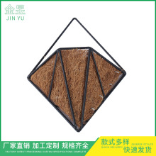 手工编织 7英寸菱角壁挂篮花篮 创意柳编橱窗客厅壁挂藤编花蓝