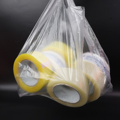 White transparent plastic backpack bag supermarket thickened handle bag takeout food fruit convenient bag wholesale