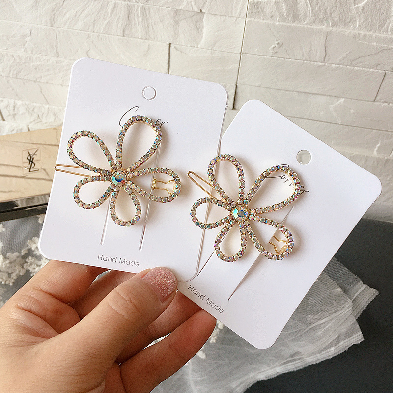 Korean New Color Diamond All-match Flower Alloy Hairpin Headdress Wholesale display picture 2