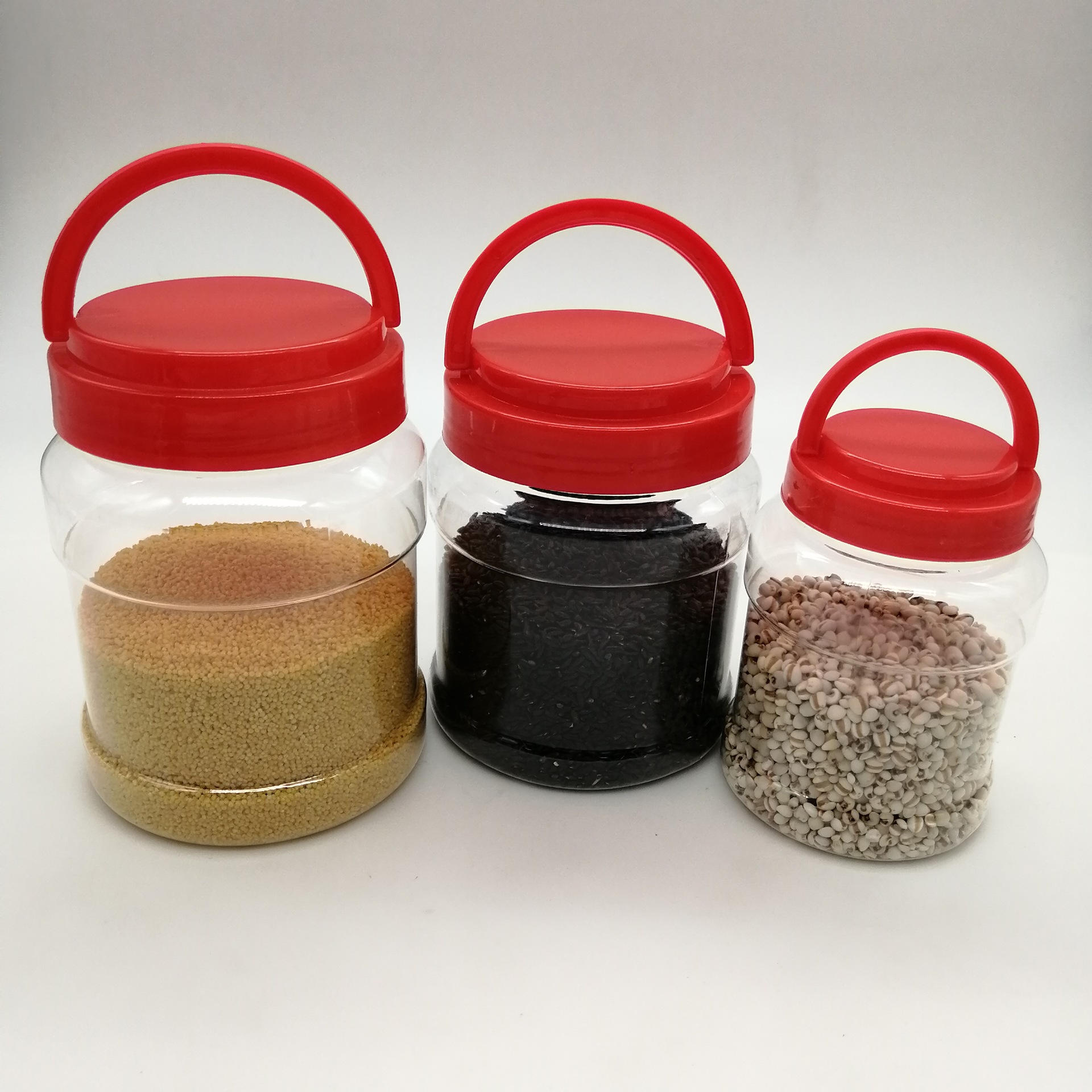 Factory Hot Sale 2300mlpet Transparent Jam Packaging Jar Round Plastic Wide Mouth Jar