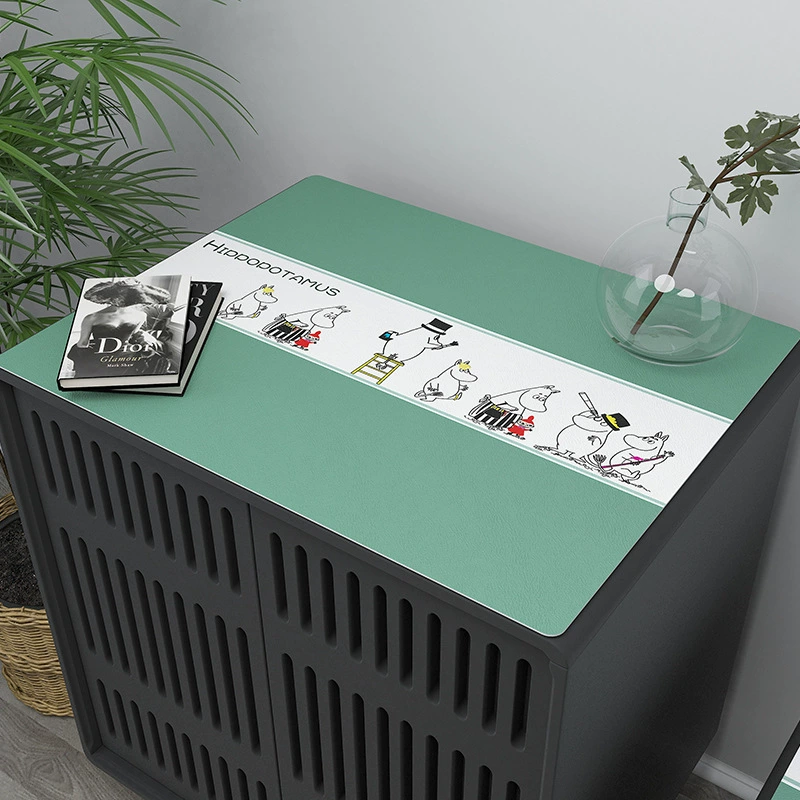 Waterproof square cartoon table mat PVC for bed