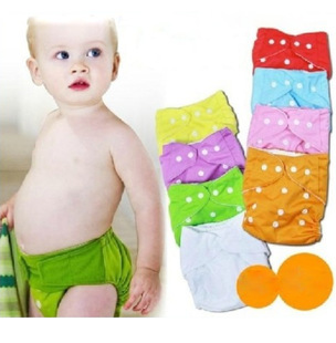 Recycling breathable adjustable baby diapers washable diapers adjustable large and small mesh diapers