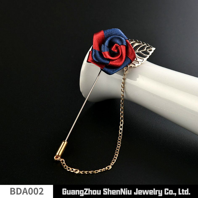BDA002# Korean fashion shirt small rose brooch/Korean men's shirt brooch