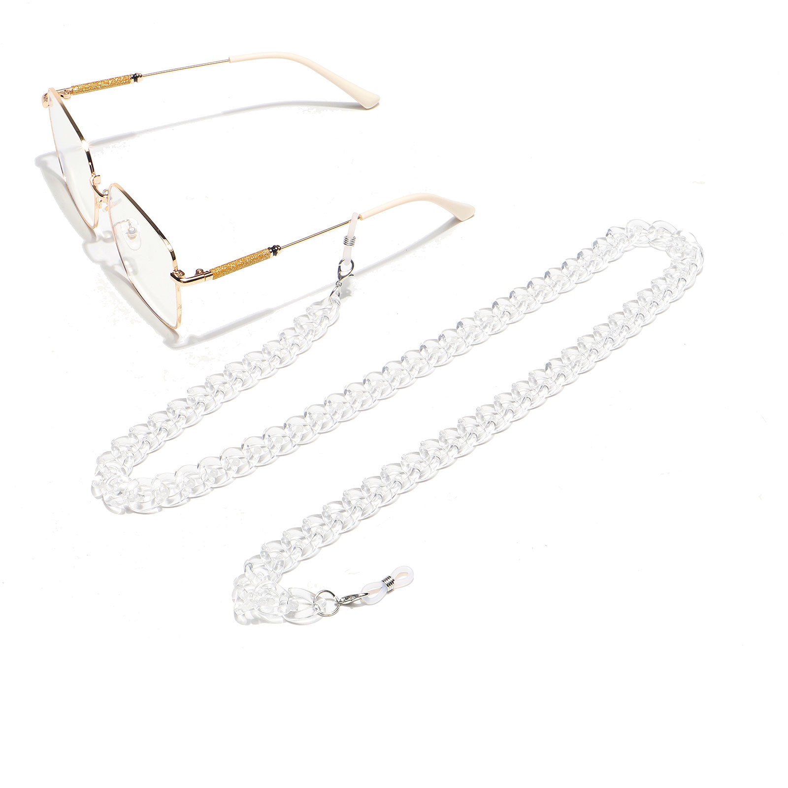 Resin Acrylic Plastic Transparent Thin Glasses Chain display picture 2