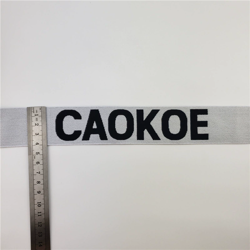 Письмо жаккардовая резинка 4 см цвет логотип лента печать письмо эластичная лента аксессуары могут быть настроены оптом