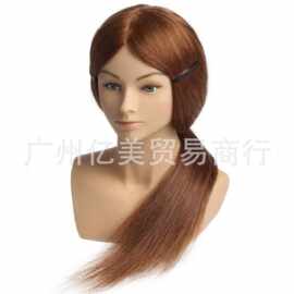 全真发教习头带肩膀模特头半身头模烫卷漂染造型精剪假人头公仔头