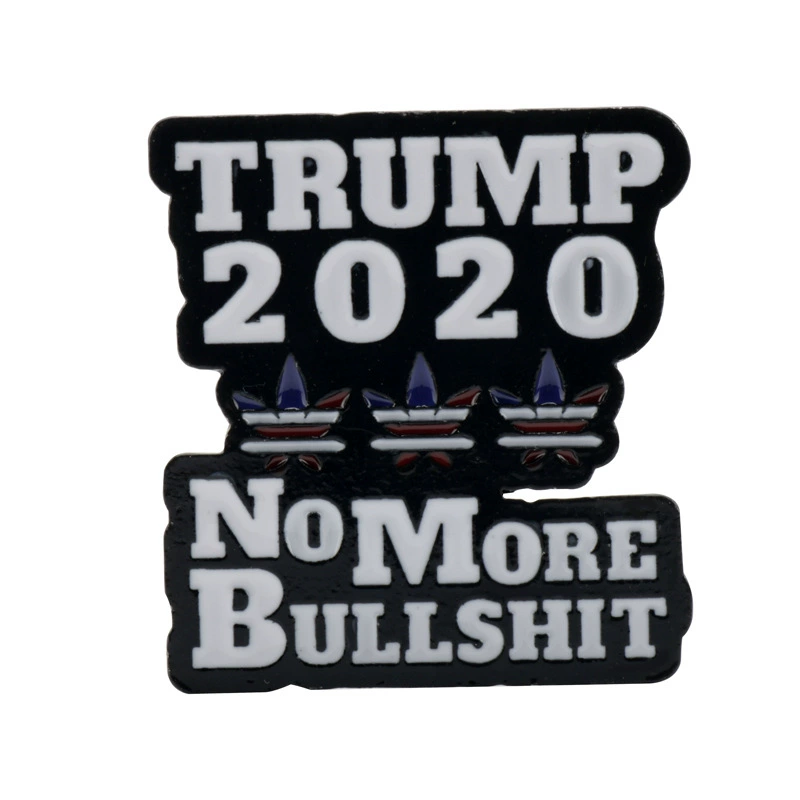 Ленточка/бейдж с изображением Трампа для кампании TRUMP 2020, металлический значок, украшение, оптовая продажа
