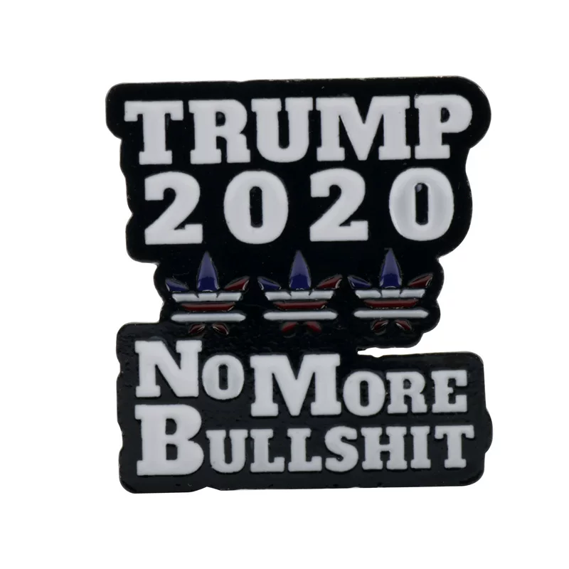 Ленточка/бейдж с изображением Трампа для кампании TRUMP 2020, металлический значок, украшение, оптовая продажа