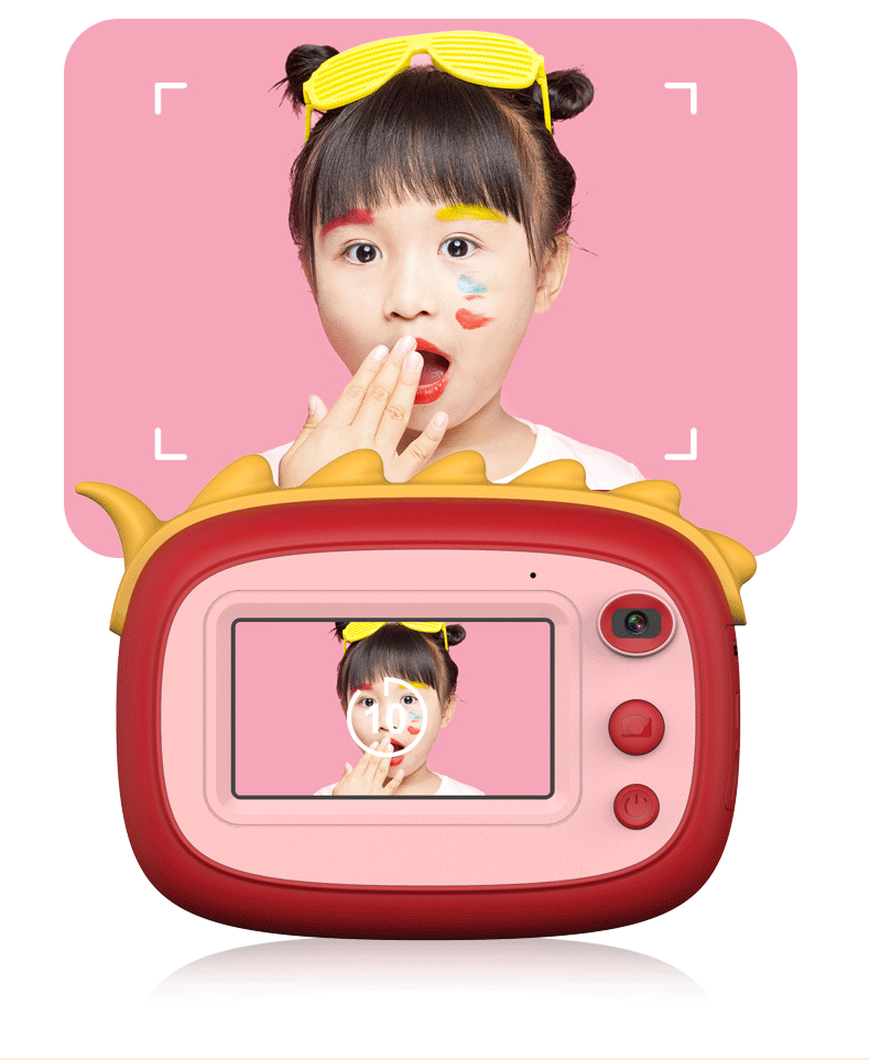 A6数码小单反触摸拍立得2800W卡通儿童相机玩具mini相机详情图13