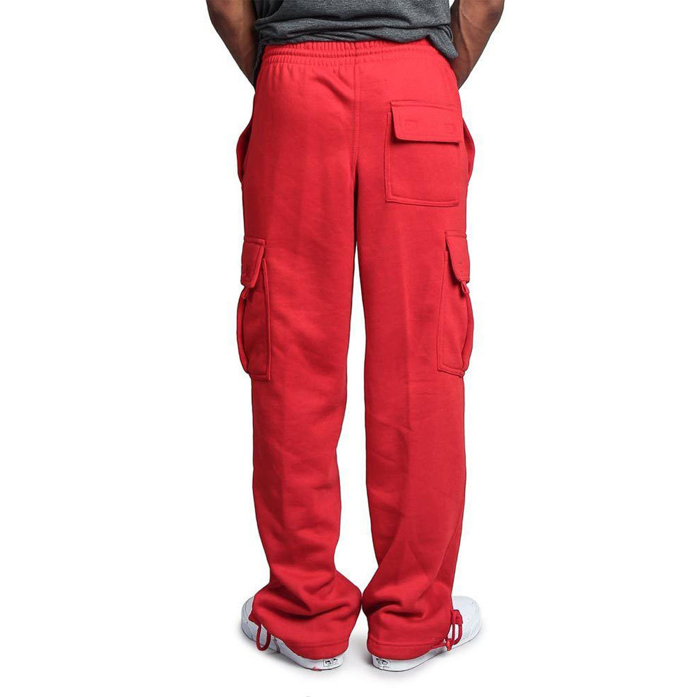 Pantalon de travail décontracté en polaire pour homme, idéal pour l'automne et l'hiver, style multipoches, grandes tailles, coupe ample._voghion.com