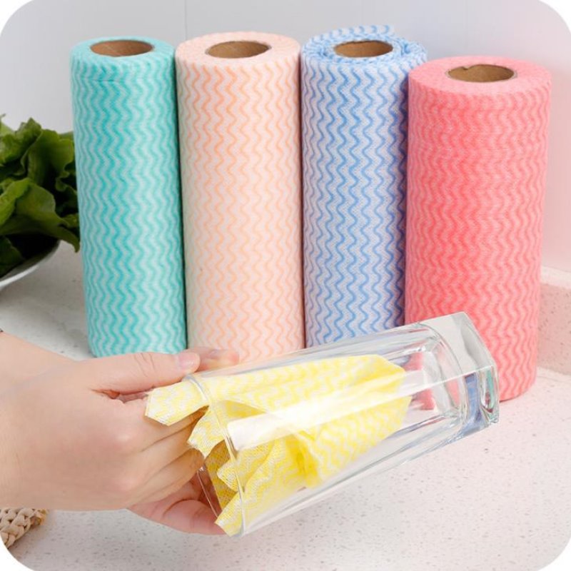 Linges À Vaisselle Jetables Fournitures De Cuisine Chiffons Paresseux Tampons À Récurer Chiffons De Nettoyage display picture 2