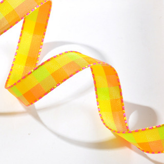 Yao Ming Plaid cinta hecha a mano DIY cinta regalo material de embalaje 2,5 cm Plaid banda accesorios para el cabello material decorativo