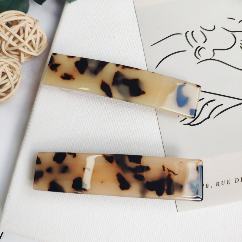 Acetic acid sheets Material Women's Simple Style Color Block Acetic Acid Sheets Hair Clip