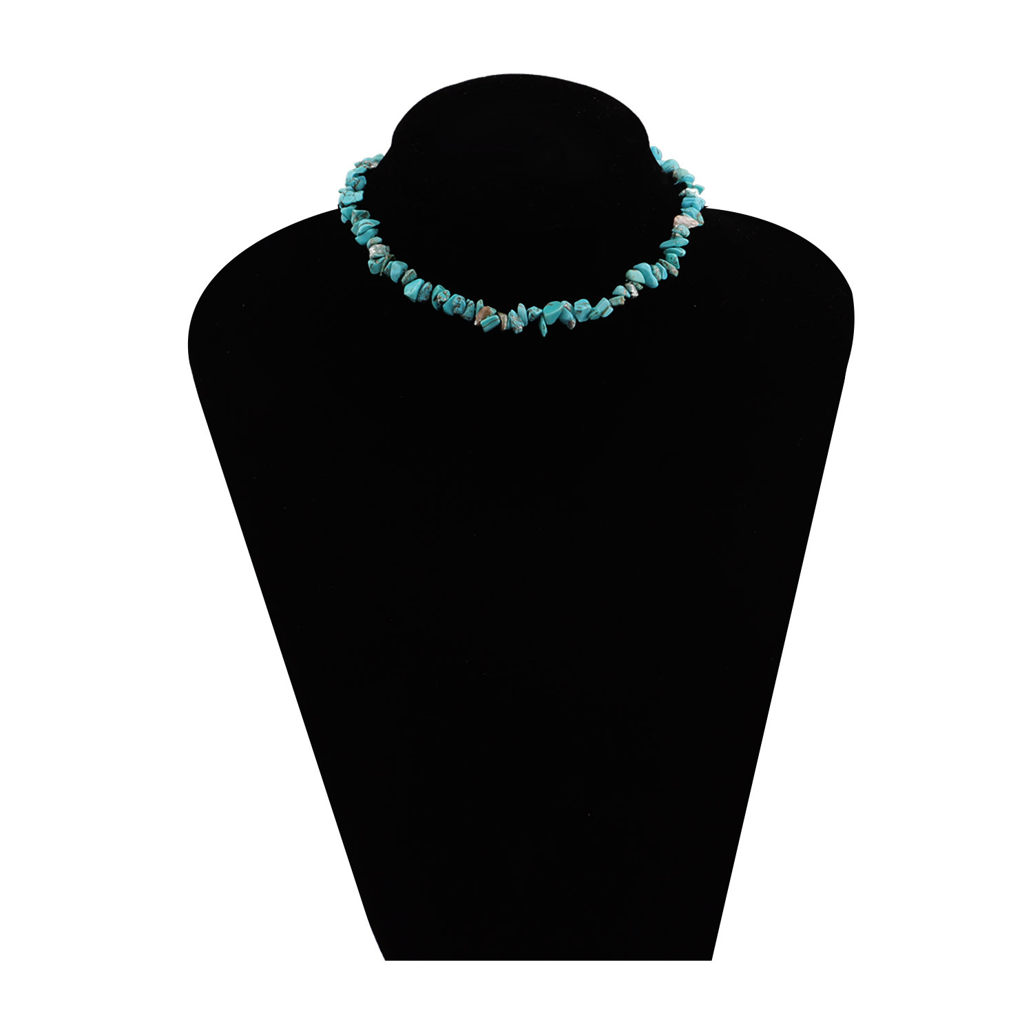 Retro Geometric Turquoise Necklace display picture 5